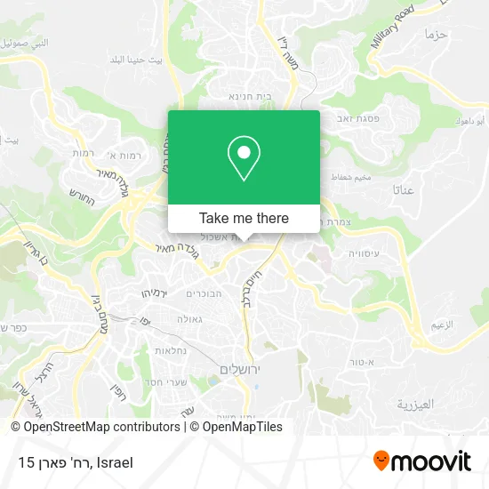 Карта רח' פארן 15