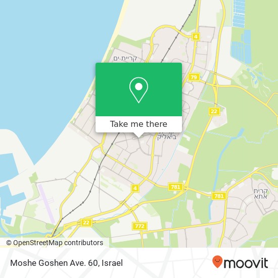 Карта Moshe Goshen Ave. 60
