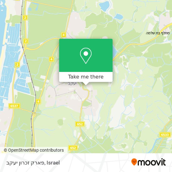 Карта פארק זכרון יעקב