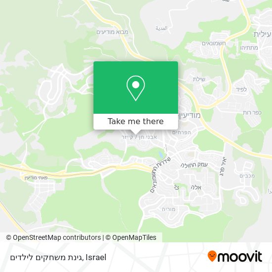 גינת משחקים לילדים map