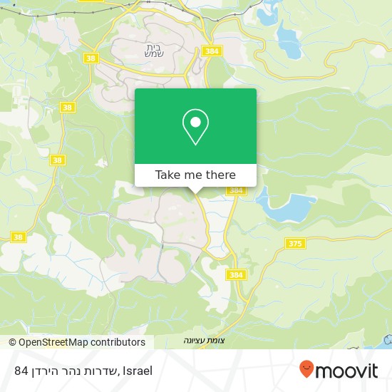 שדרות נהר הירדן 84 map