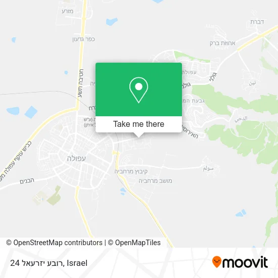 Карта רובע יזרעאל 24