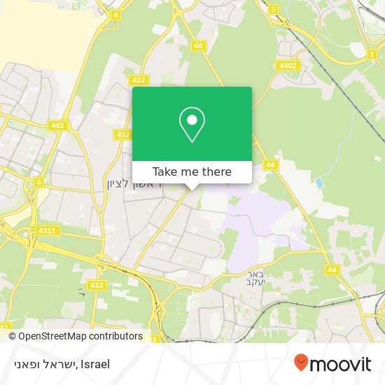 ישראל ופאני map