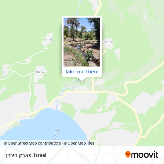 Карта פארק הירדן