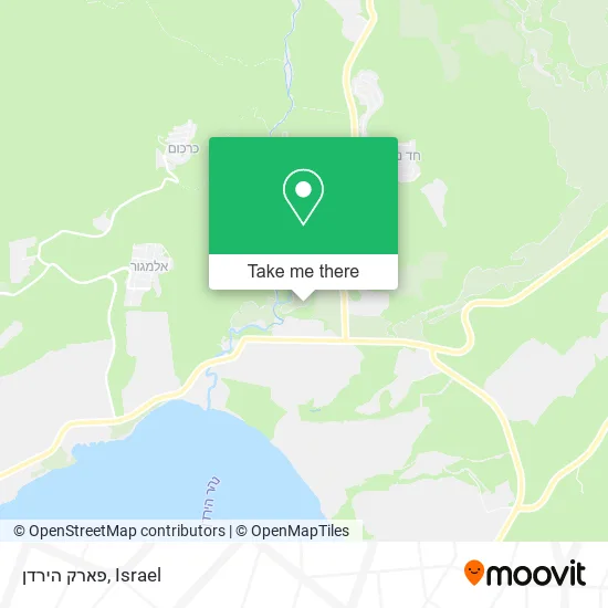 Карта פארק הירדן
