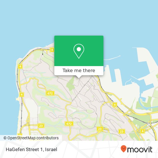 Карта HaGefen Street 1