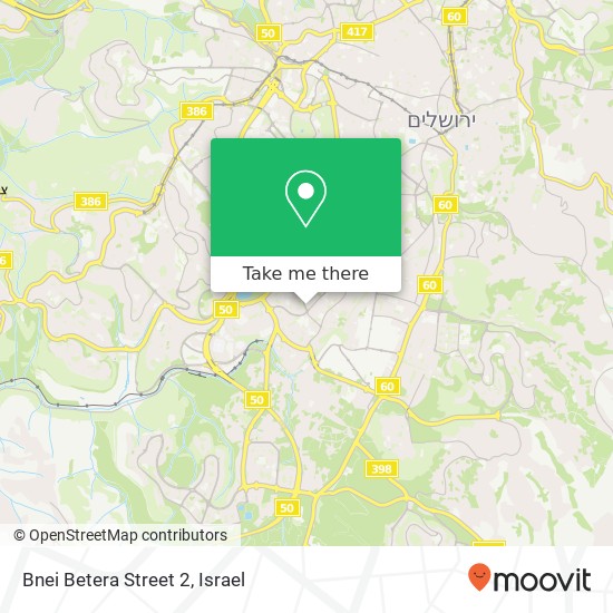 Карта Bnei Betera Street 2