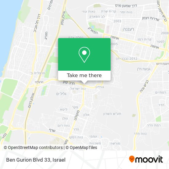 Ben Gurion Blvd 33 map