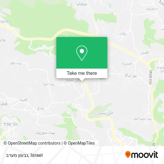 Карта גבעון מערב
