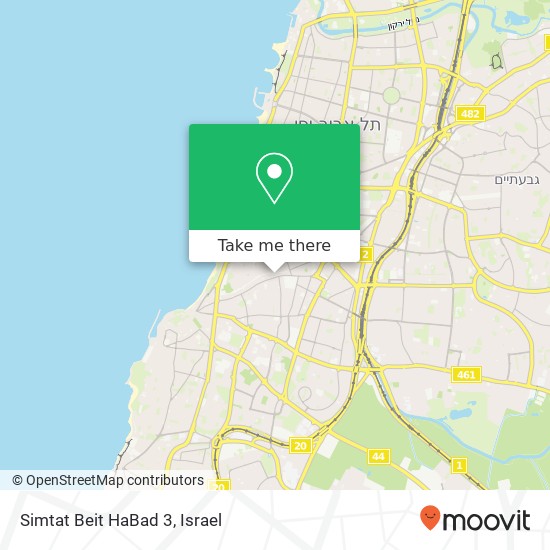 Карта Simtat Beit HaBad 3