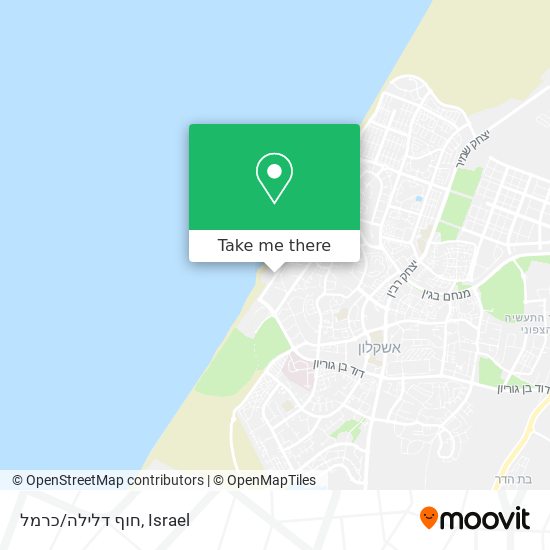 Карта חוף דלילה/כרמל