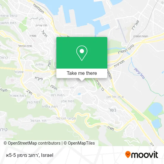 Карта רחוב מימון 5-5א'