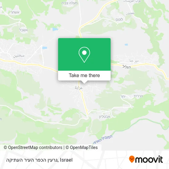 גרעין הכפר העיר העתיקה map