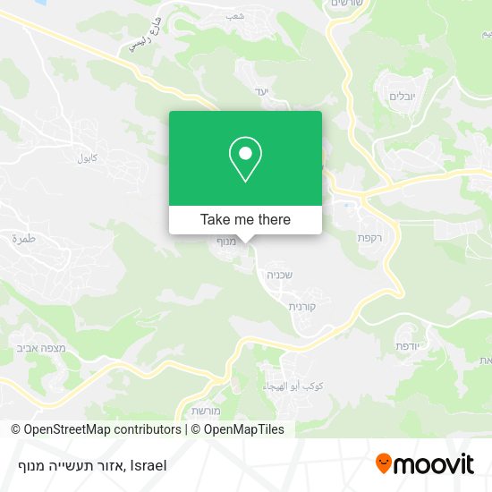 אזור תעשייה מנוף map