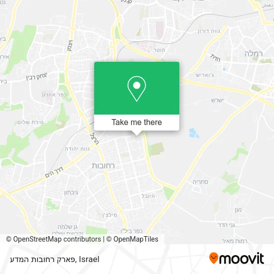Карта פארק רחובות המדע