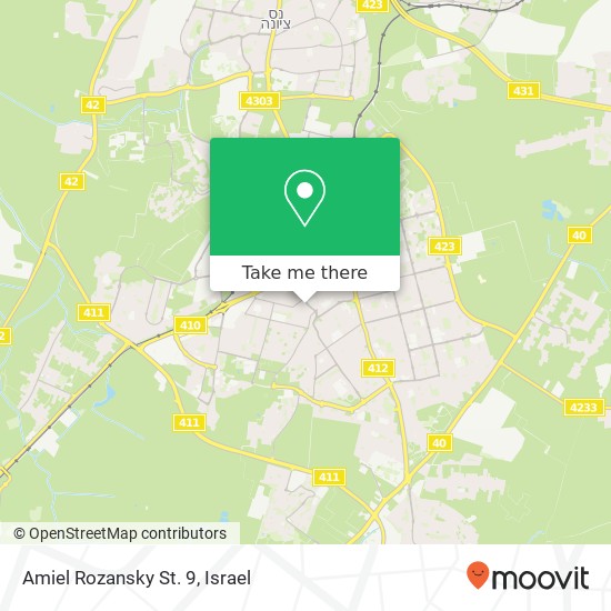 Amiel Rozansky St. 9 map
