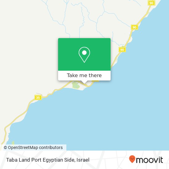 Taba Land Port Egyptian Side map