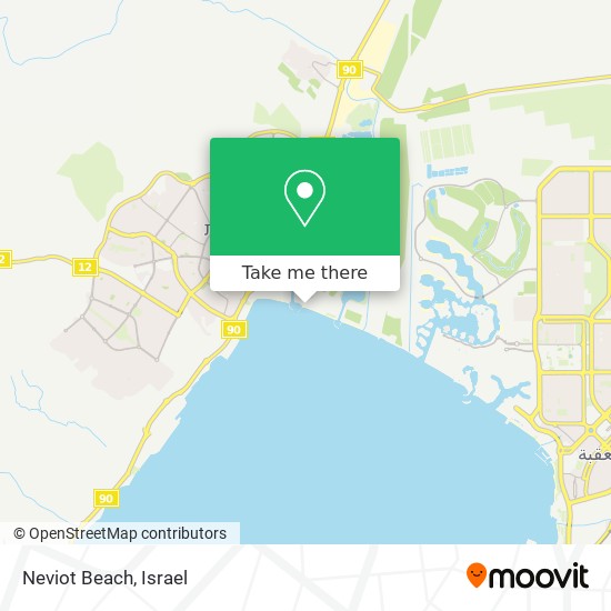 Neviot Beach map