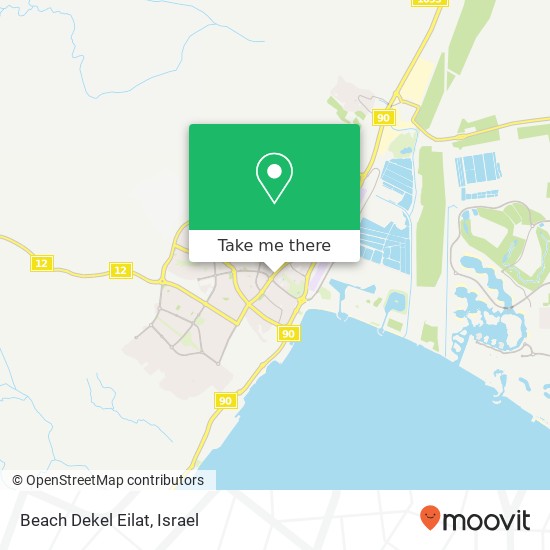 Карта Beach Dekel Eilat