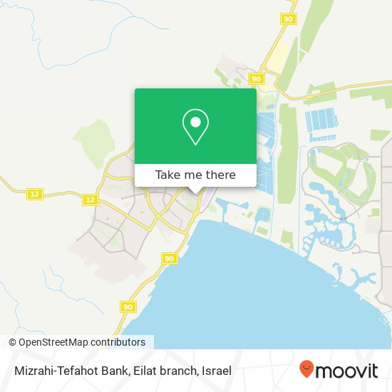 Mizrahi-Tefahot Bank, Eilat branch map