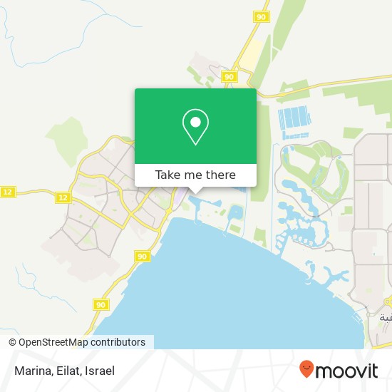 Marina, Eilat map