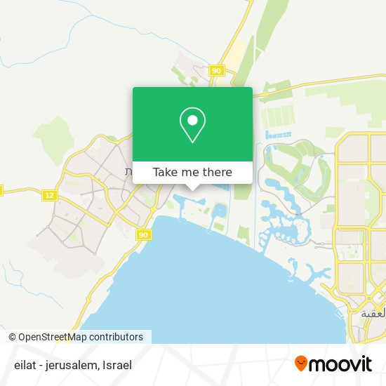Карта eilat - jerusalem