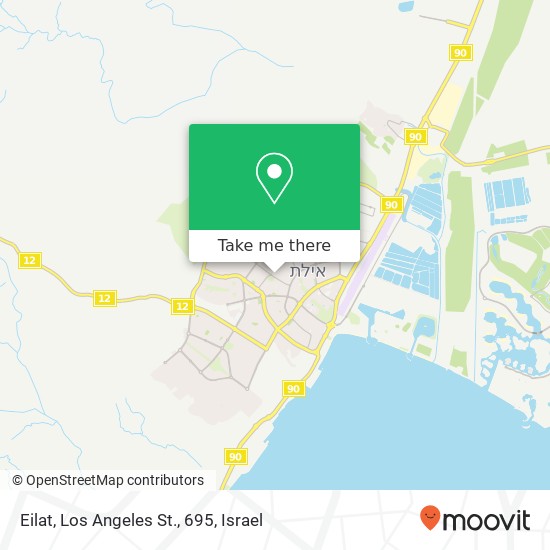 Eilat, Los Angeles St., 695 map