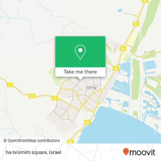 Карта ha-te'omim square
