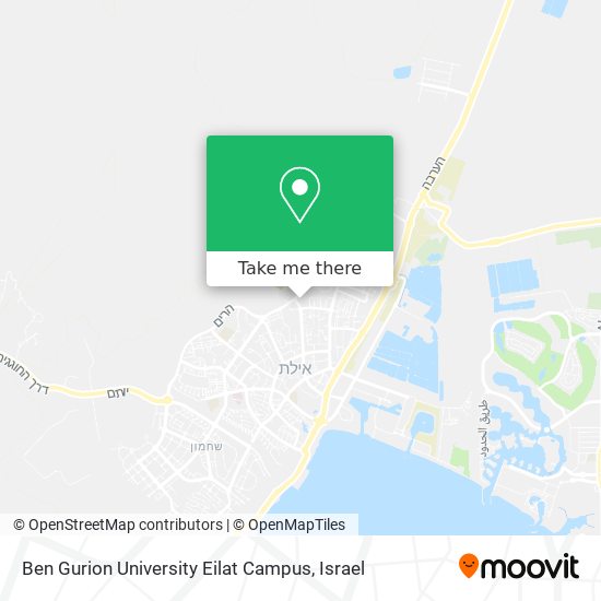 Ben Gurion University Eilat Campus map