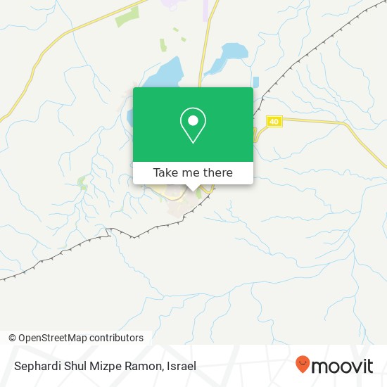 Sephardi Shul Mizpe Ramon map