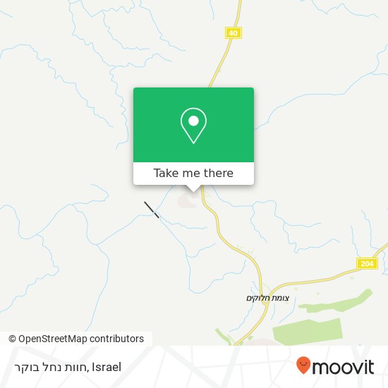 חוות נחל בוקר map