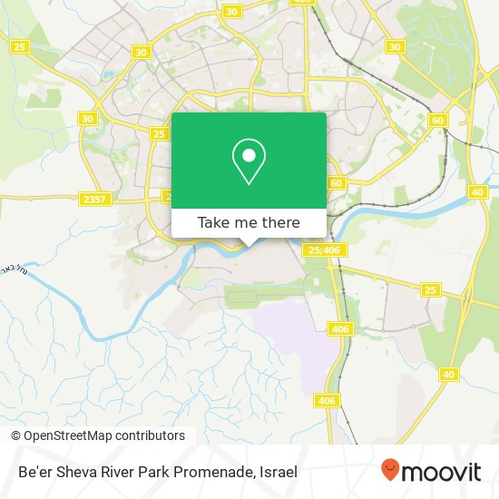 Карта Be'er Sheva River Park Promenade