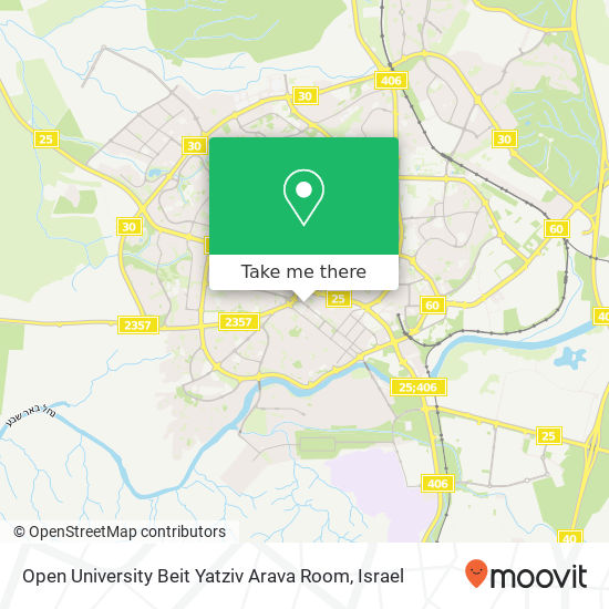 Карта Open University Beit Yatziv Arava Room