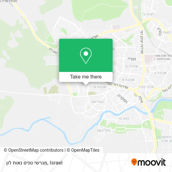 Карта מגרשי טניס נאות לון