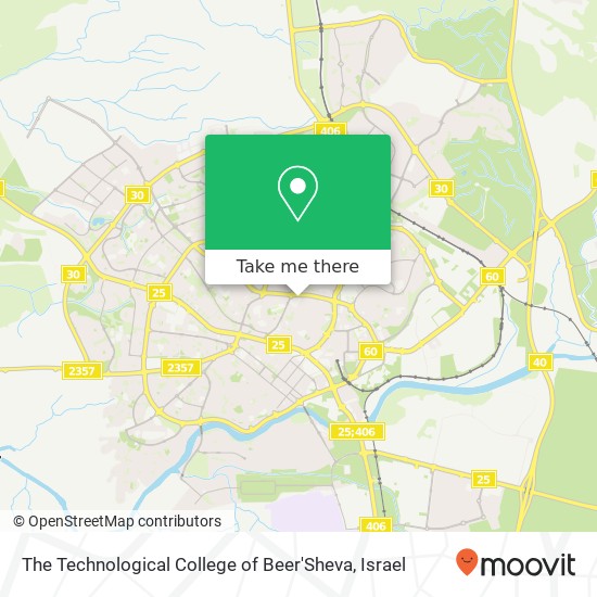 The Technological College of Beer'Sheva map