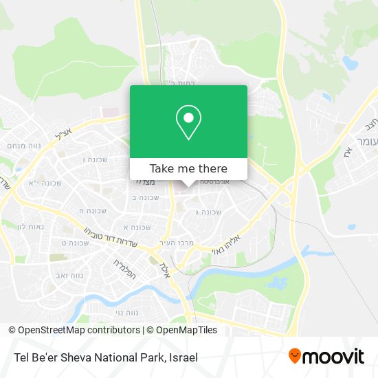 Карта Tel Be'er Sheva National Park