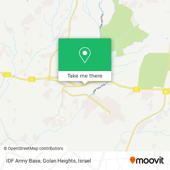 IDF Army Base, Golan Heights map