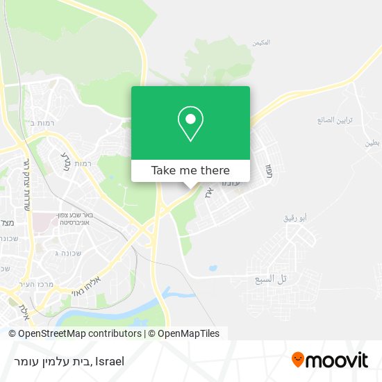 בית עלמין עומר map