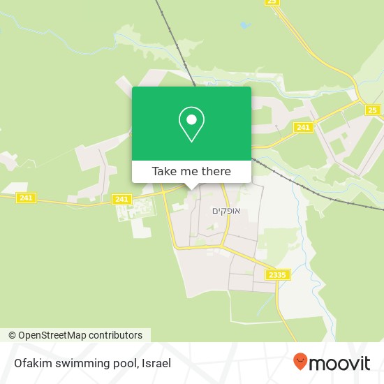 Ofakim swimming pool map