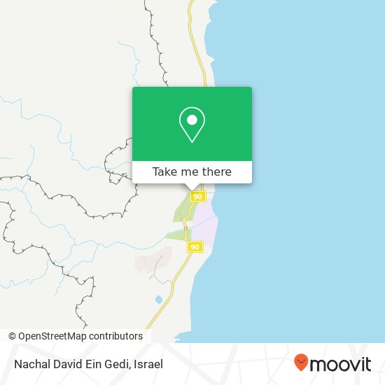 Nachal David Ein Gedi map
