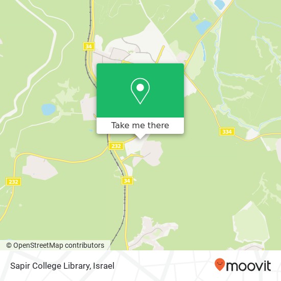 Sapir College Library map
