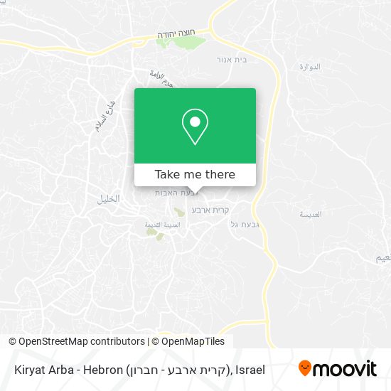 Карта Kiryat Arba - Hebron (קרית ארבע - חברון)