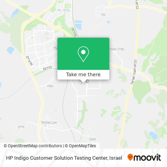 HP Indigo Customer Solution Testing Center map