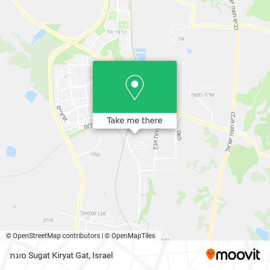 Карта סוגת Sugat Kiryat Gat