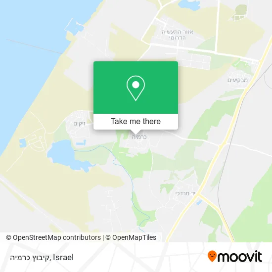 Карта קיבוץ כרמיה