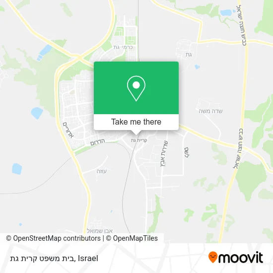 Карта בית משפט קרית גת