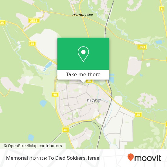 Memorial אנדרטה To Died Soldiers map