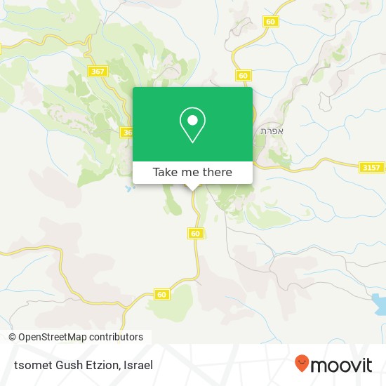 tsomet Gush Etzion map