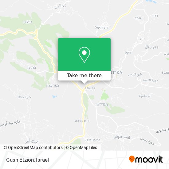 Карта Gush Etzion