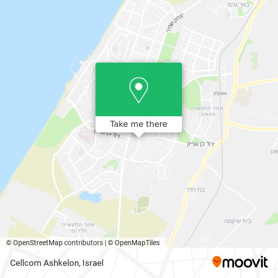 Cellcom Ashkelon map